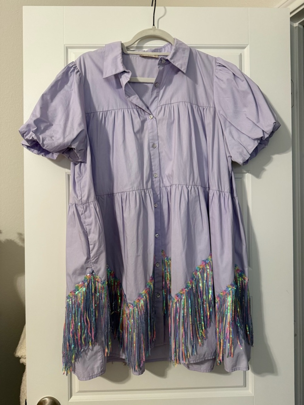 Altar'd State Lavender Button-Down Shirt